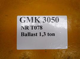 Grove GMK 3050 counterweight 1,3 ton