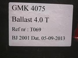 Grove GMK 4075 counterweight 4,0 ton   