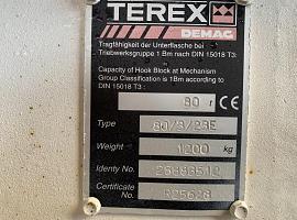 Terex Hookblock 23mm 3 sheave 80t