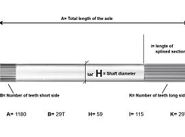 Faun rigid drive shaft 