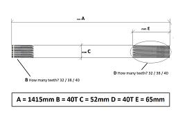 Krupp KMK 8350 rigid drive shaft