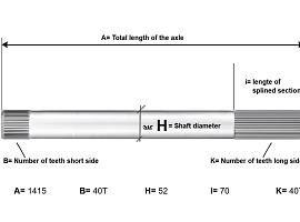 Krupp KMK 8350 rigid drive shaft