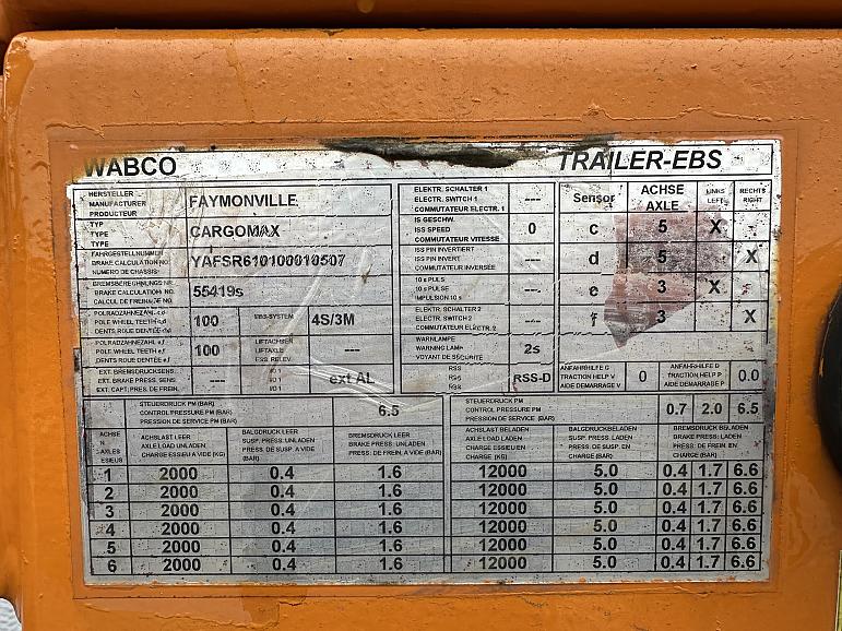 Ballast trailer Faymonville Cargomax 
